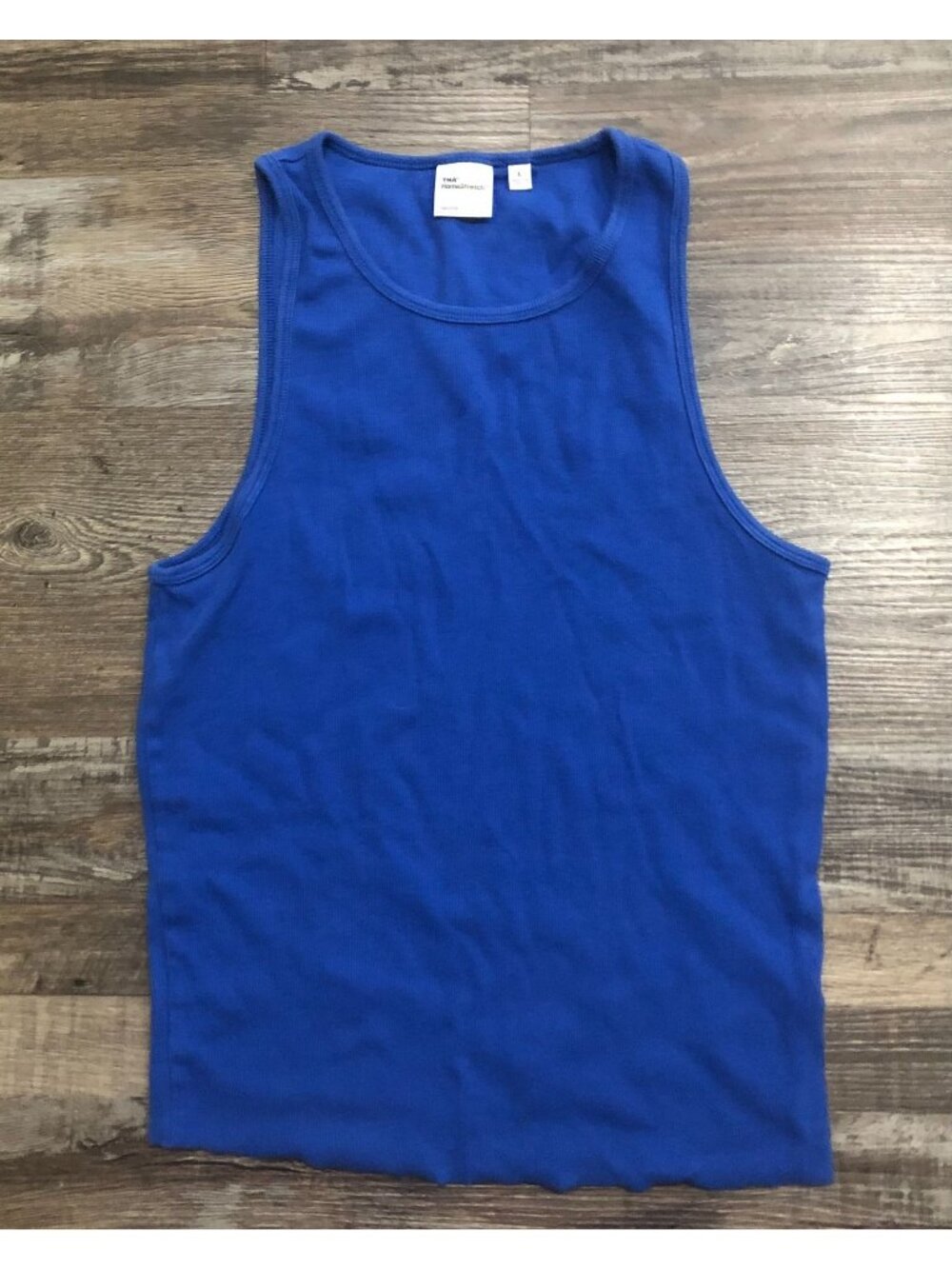 TNA Home Stretch Womens Large Blue Sleeveless Tank Top Shirt
